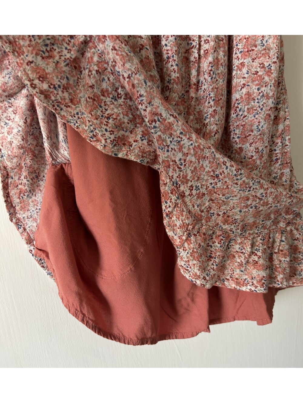Abercrombie & Fitch Pink Floral Cottagecore Feminine Boho Mini Dress S - Picture 2 of 7